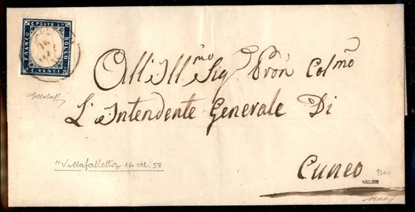 ITALIA / Antichi Stati Italiani / Sardegna / Annullamenti / Posta ordinaria