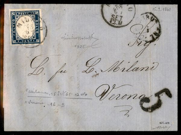 ITALIA / Antichi Stati Italiani / Sardegna / Annullamenti / Posta ordinaria