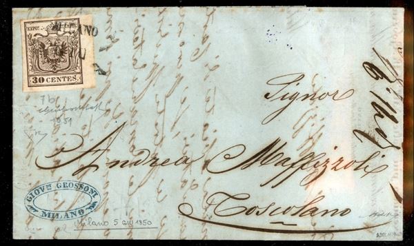 ITALIA / Antichi Stati Italiani / Lombardo Veneto / Annullamenti / Posta ordinaria