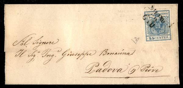 ITALIA / Antichi Stati Italiani / Lombardo Veneto / Annullamenti / Posta ordinaria
