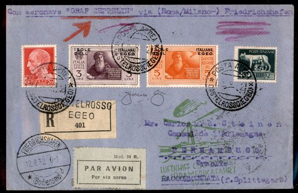 ITALIA / Colonie / Castelrosso / Aerogrammi