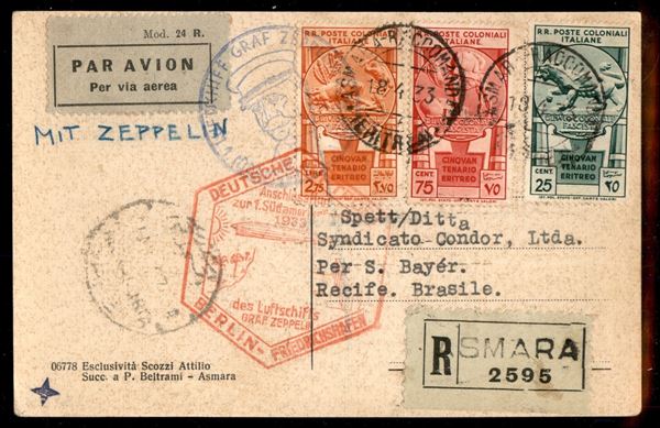 ITALIA / Colonie / Eritrea / Aerogrammi