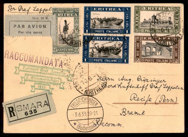ITALIA / Colonie / Eritrea / Aerogrammi
