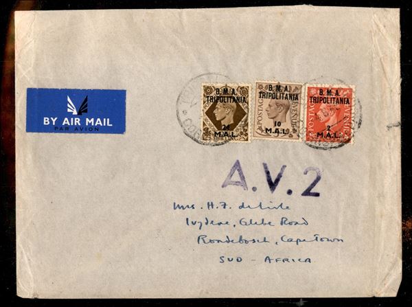 ITALIA / Occupazioni straniere delle colonie / Occupazione Britannica / B.M.A./B.A. Tripolitania / Aerogrammi