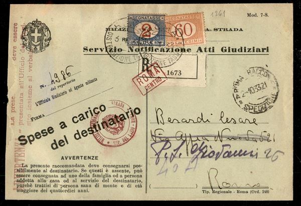 ITALIA / Regno / Vittorio Emanuele III / Segnatasse