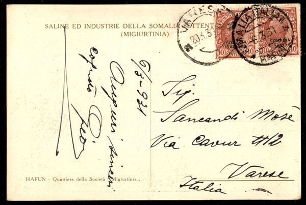ITALIA / Colonie / Somalia / Posta ordinaria