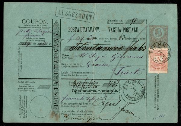 ITALIA / Occupazioni I guerra mondiale / Fiume / Posta ordinaria