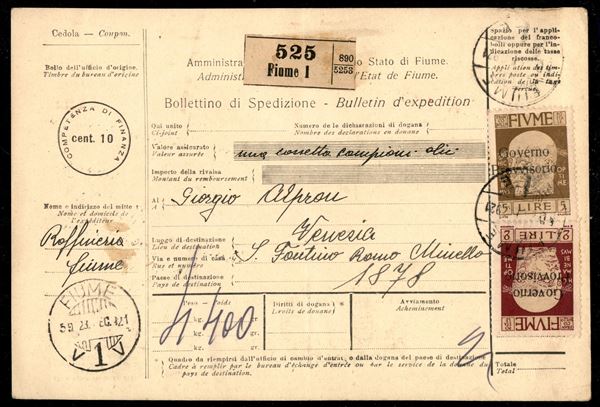 ITALIA / Occupazioni I guerra mondiale / Fiume / Posta ordinaria