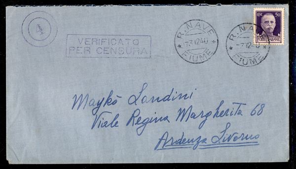 ITALIA / Occupazioni I guerra mondiale / Fiume / Navigazione