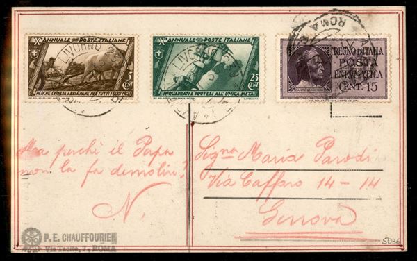 ITALIA / Regno / Vittorio Emanuele III / Posta Pneumatica