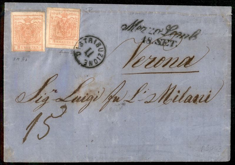 ITALIA / Antichi Stati Italiani / Lombardo Veneto / Territori italiani d'Austria / Posta ordinari...