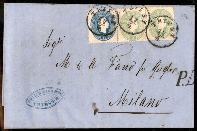 ITALIA / Antichi Stati Italiani / Lombardo Veneto / Territori italiani d'Austria / Posta ordinari...