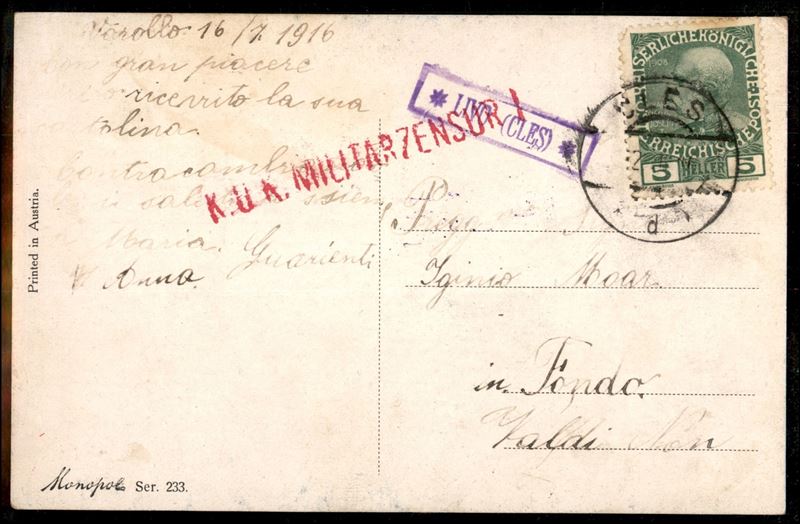 ITALIA / Antichi Stati Italiani / Lombardo Veneto / Territori italiani d'Austria / Posta ordinari...