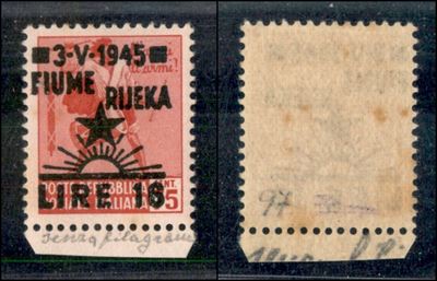 Italia / Occupazioni II Guerra Mondiale / Occupazione Jugoslava / Fiume / Posta Ordinaria