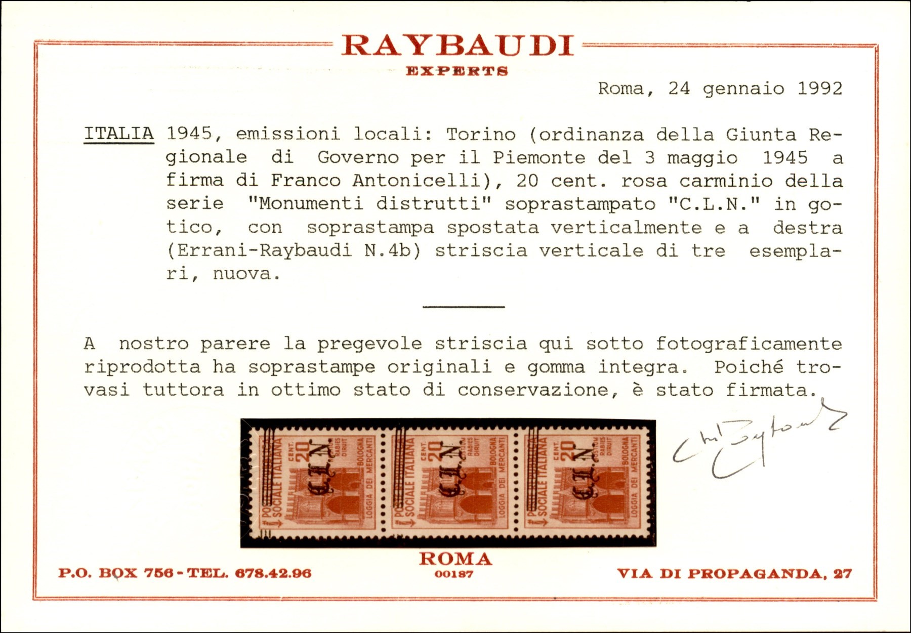 Italia / C.L.n. / Torino / Posta Ordinaria