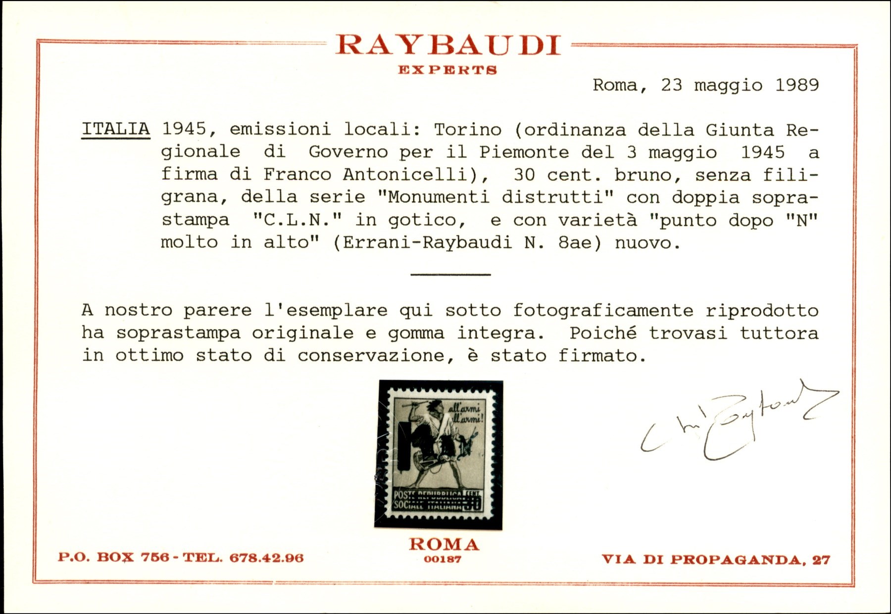 Italia / C.L.n. / Torino / Posta Ordinaria