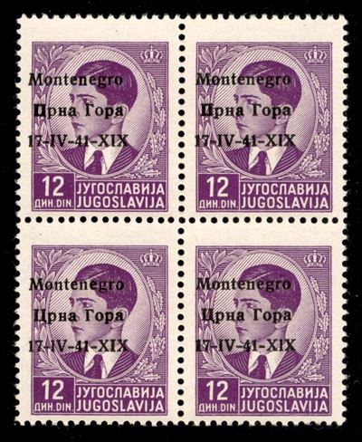 Italia / Occupazioni II Guerra Mondiale / Montenegro / Posta Ordinaria